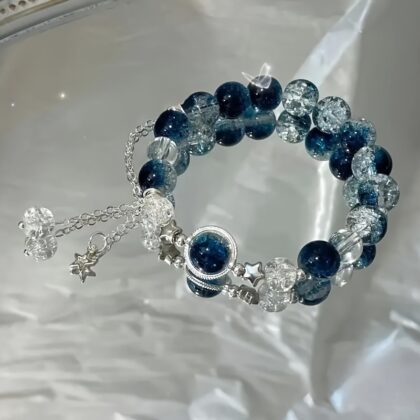 shimmering star charm blue beaded bracelet handcrafted – Temu Pakistan – Model : For Galaxy Star Bracelet