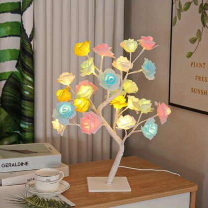 lamp usb powered led light flower – Temu Pakistan – Color : Colored Rose