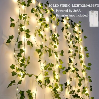 popular  ]     leaf fairy string – Temu Pakistan – Color : Warm White